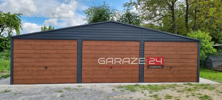 Garaż 6x6 antracyt mat – nowoczesny design dla dużej konstrukcji