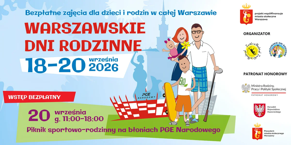 Obraz do artykułu: Warszawskie Dni Rodzinne z wielkim finałem. PGE Narodowy zamieni się w rodzinny plac zabawy