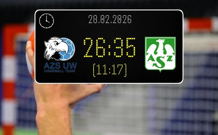 [PIŁKA RĘCZNA] AZS UW Warszawa – AKPR AZS AWF Biała Podlaska 26:35 – Liga Centralna, kolejka 18