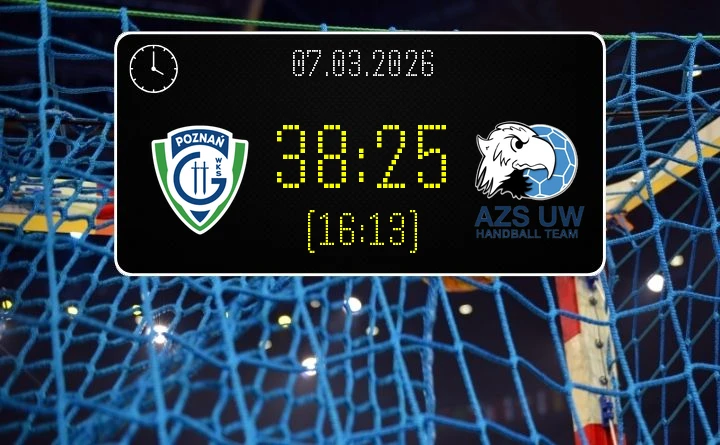 [PIŁKA RĘCZNA] ENEA WKS Grunwald Poznań – AZS UW Warszawa 38:25 – Liga Centralna, kolejka 19