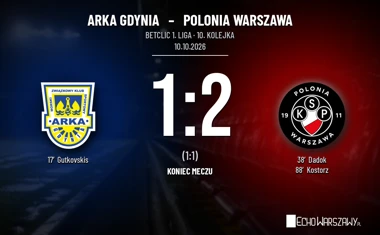 [PIŁKA NOŻNA] Betclic 1. liga – Arka Gdynia – Polonia Warszawa 1:2. Rezerwowy dał warszawianom zwycięstwo
