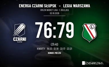 [KOSZYKÓWKA] Legia wygrała w Słupsku 79:76 – udany start w Orlen Basket Lidze