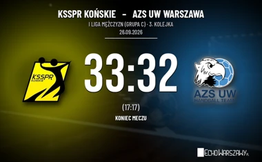 [PIŁKA RĘCZNA] KSSPR Końskie – AZS UW Warszawa 33:32. Jedna bramka rozstrzygnęła mecz I Ligi Mężczyzn (Grupa C)