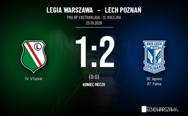 [PIŁKA NOŻNA] Legia Warszawa – Lech Poznań 1:2. Lider wygrywa w Warszawie w PKO BP Ekstraklasie