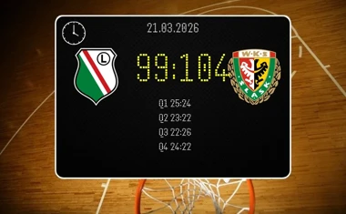 [KOSZYKÓWKA] Legia Warszawa przegrała z WKS Śląsk Wrocław 99:104 w Orlen Basket Lidze