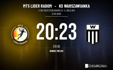 [PIŁKA RĘCZNA] MTS Lider Radom – KS Warszawianka 20:23. Stołeczni wygrywają na wyjeździe w I Lidze Mężczyzn (Grupa C)