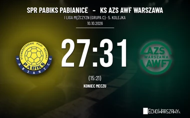 [PIŁKA RĘCZNA] SPR PABIKS Pabianice – KS AZS AWF Warszawa 27:31 w I Lidze Mężczyzn (Grupa C)
