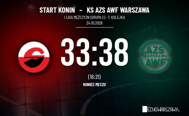 [PIŁKA RĘCZNA] Start Konin – KS AZS AWF Warszawa 33:38. Warszawianie przedłużyli serię w I Lidze Mężczyzn (Grupa C)
