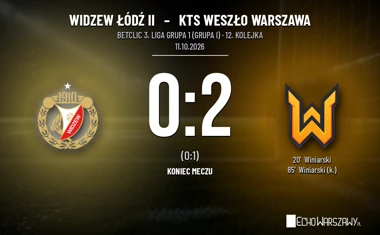[PIŁKA NOŻNA] Widzew Łódź II – KTS Weszło Warszawa 0:2. Lider wygrywa w 12. kolejce Betclic 3. Ligi Grupa 1 (Grupa I)