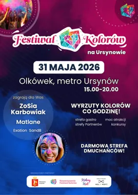 Obraz do artykułu: Festiwal Kolorów Warszawa - Ursynów 2026