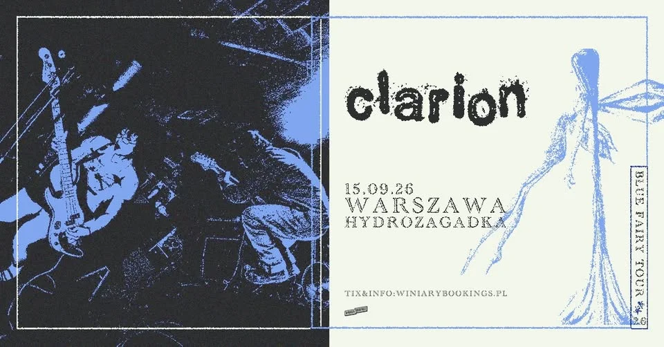 Grafika promocyjna wydarzenia CLARION koncert w Warszawie