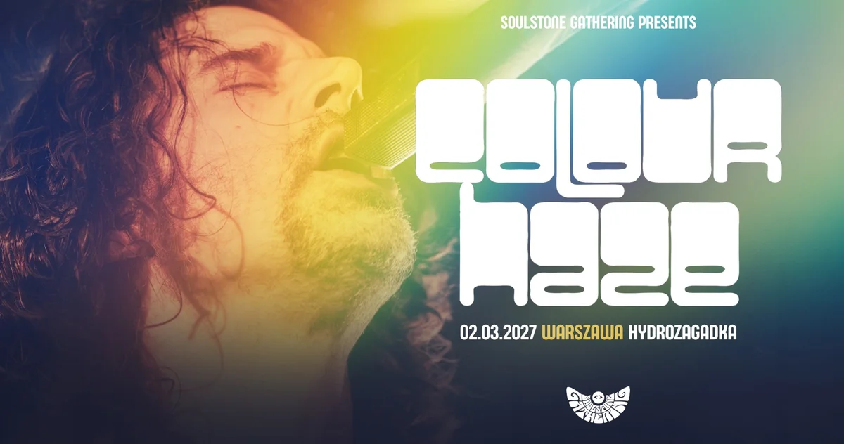 Grafika promocyjna wydarzenia Colour Haze w Warszawie
