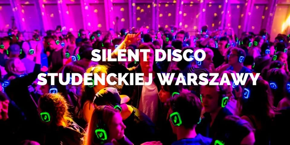 Obrazek przedstawia grafikę promocyjną wydarzenia Druga edycja silent disco na dziedzińcu Opery Narodowej w Warszawie