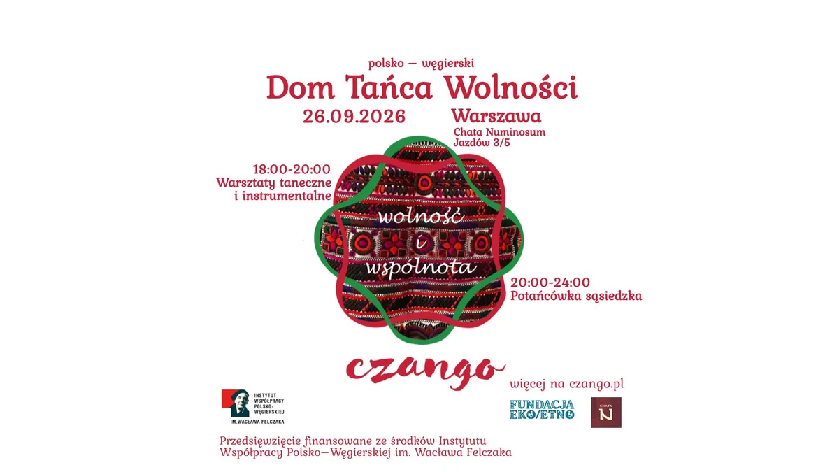Grafika promocyjna wydarzenia Dom Tańca Wolności: Czango w Warszawie