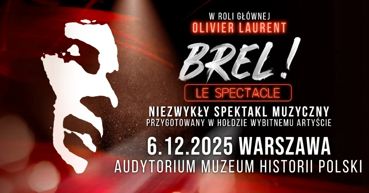 Grafika promocyjna wydarzenia Francuski spektakl muzyczny poświęcony Jacquesowi Brelowi w Warszawie