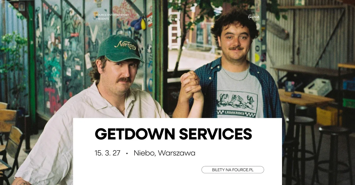 Grafika promocyjna wydarzenia Getdown Services w Warszawie