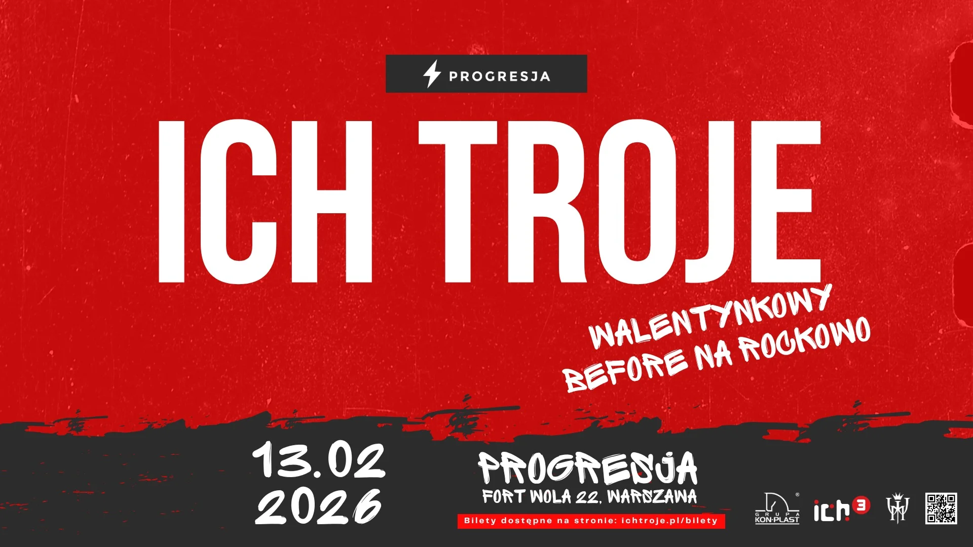 Obrazek przedstawia grafikę promocyjną wydarzenia Koncert zespołu Ich Troje w klubie Progresja w Warszawie