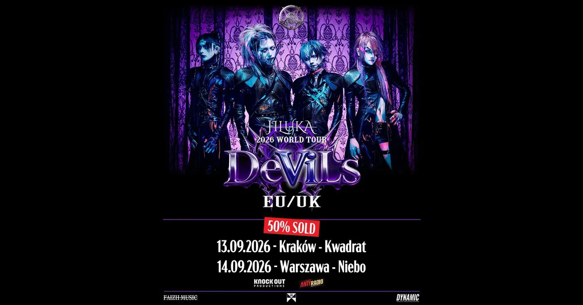 Grafika promocyjna wydarzenia Jiluka koncert w Warszawie