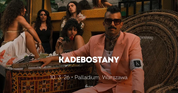 Grafika promocyjna wydarzenia Kadebostany w Warszawie — koncert 10 marca 2026