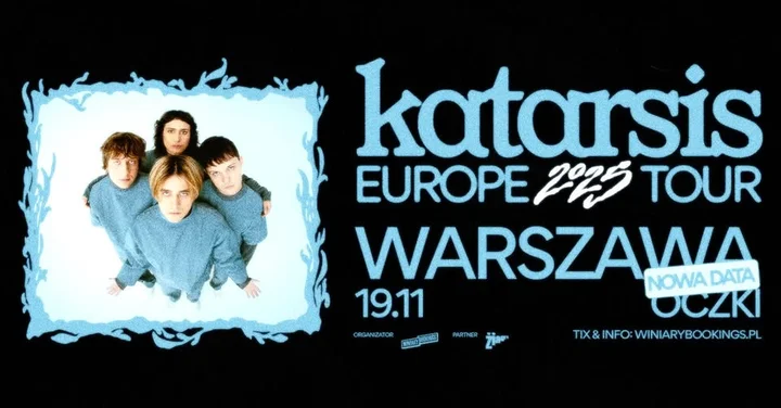 Obrazek przedstawia grafikę promocyjną wydarzenia Koncert Katarsis w Warszawie — 19 listopada 2025 w klubie OCZKI