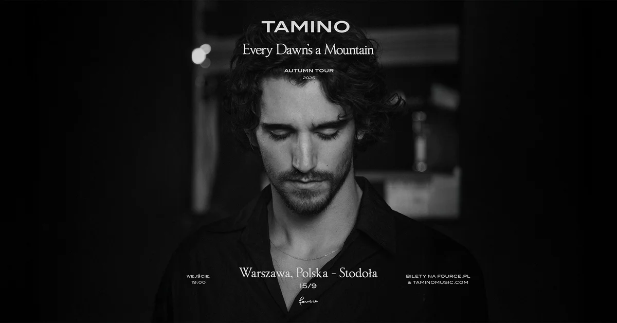 Grafika promocyjna wydarzenia Koncert Tamino w klubie Stodoła w Warszawie