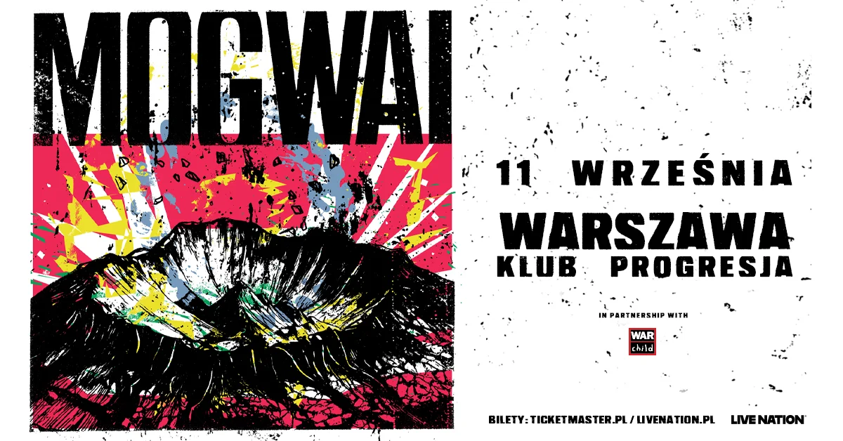Grafika promocyjna wydarzenia Koncert zespołu Mogwai w Warszawie we wrześniu 2025