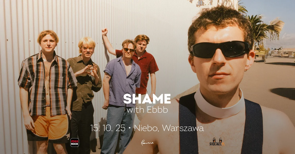 Grafika promocyjna wydarzenia Koncert zespołu shame w warszawskim klubie NIEBO