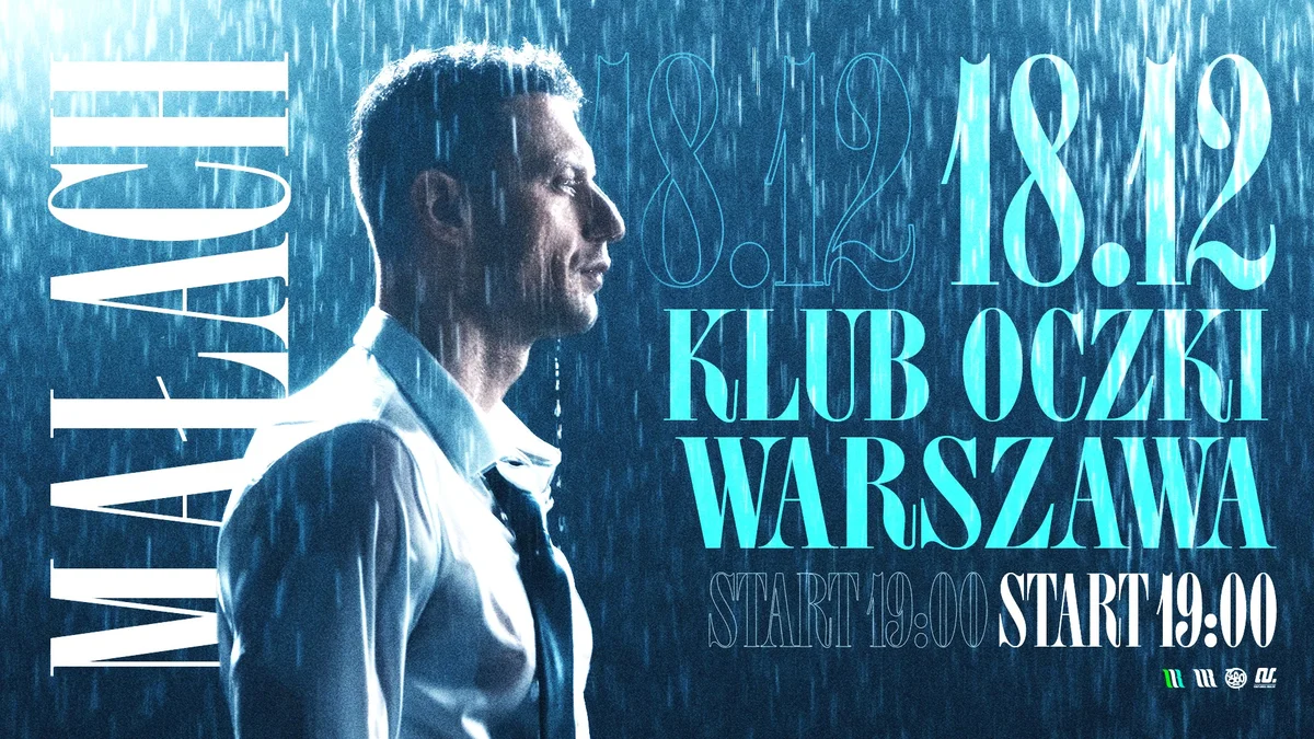 Grafika promocyjna wydarzenia MAŁACH: finał trasy w Warszawie