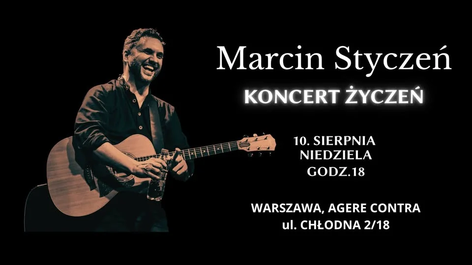 Obrazek przedstawia grafikę promocyjną wydarzenia Interaktywny koncert Marcina Stycznia w Warszawie