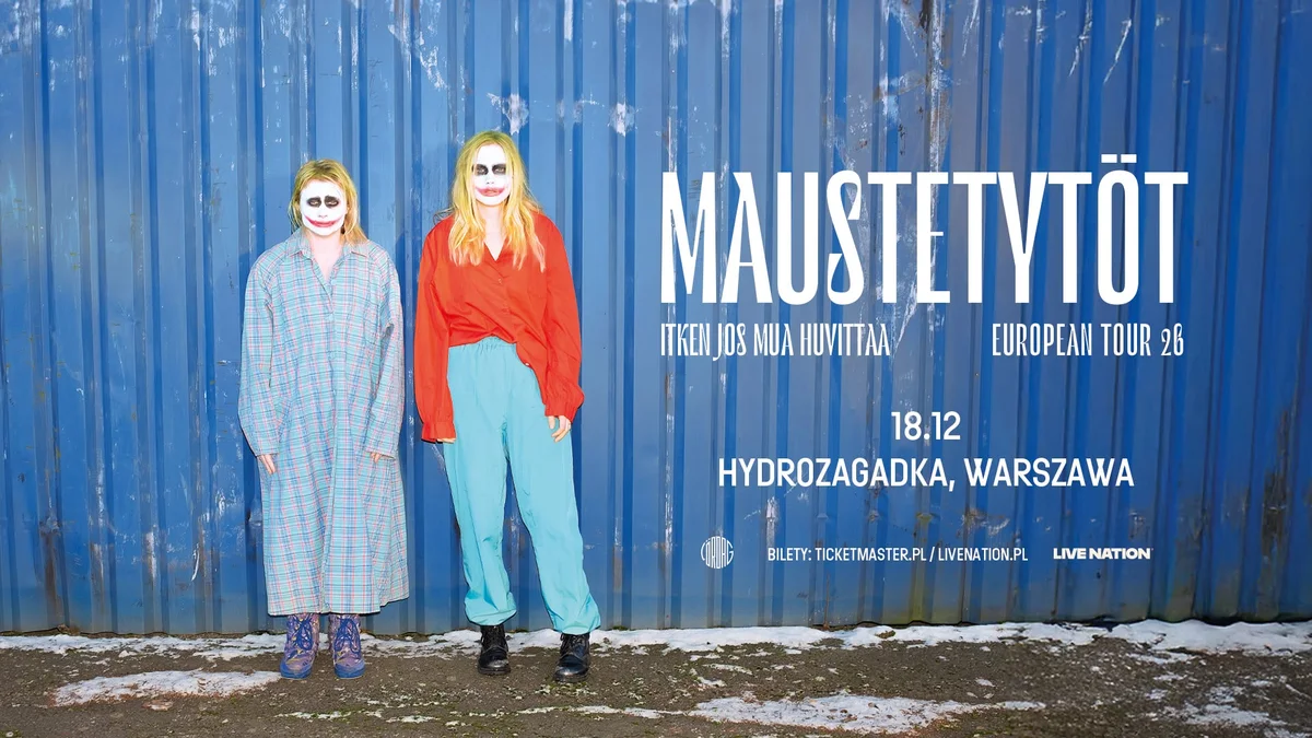 Grafika promocyjna wydarzenia Maustetytöt w Warszawie – koncert 2026