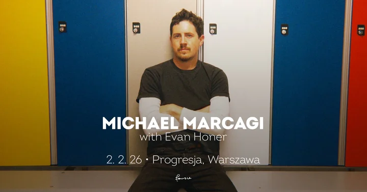 Grafika promocyjna wydarzenia Michael Marcagi w Warszawie — koncert 2 lutego 2026