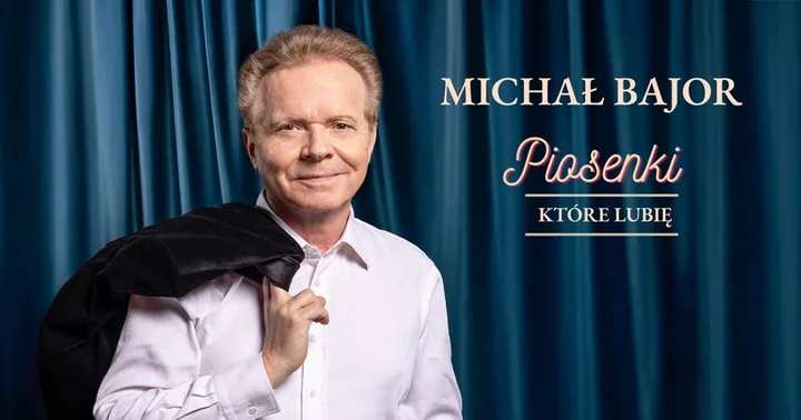 Obrazek przedstawia grafikę promocyjną wydarzenia Michał Bajor w Teatrze Roma — recital Piosenki, które lubię w Warszawie
