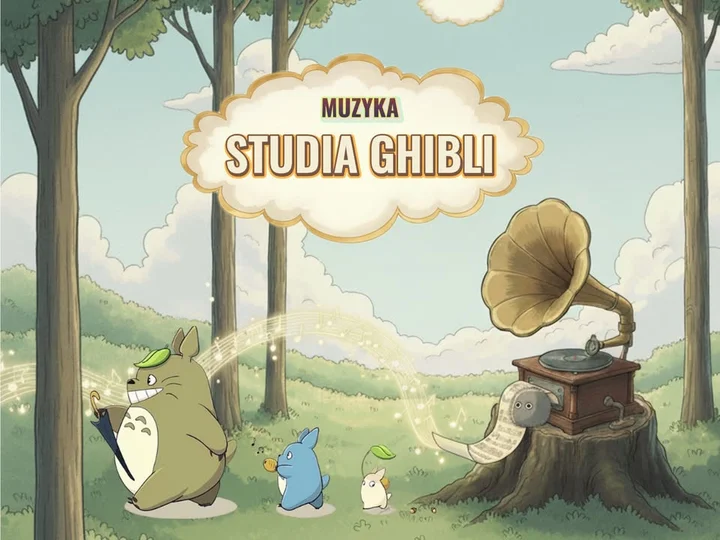 Grafika promocyjna wydarzenia Muzyka Studia Ghibli – Warszawa: koncert kwartetu smyczkowego z fortepianem