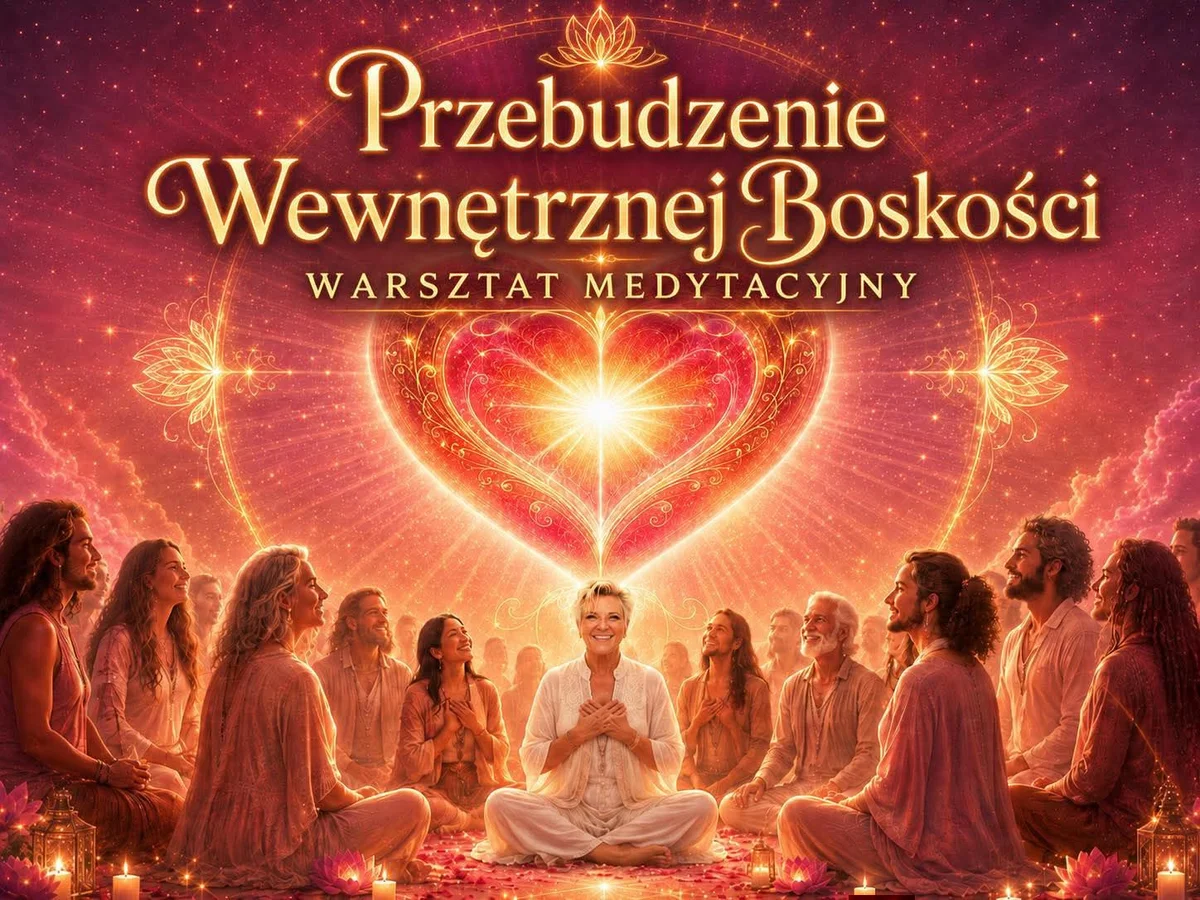 Grafika promocyjna wydarzenia Przebudzenie Wewnętrznej Boskości – warsztaty medytacyjne