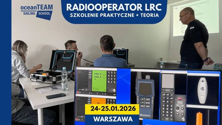 Grafika promocyjna wydarzenia Radiooperator LRC — dwudniowe szkolenie i egzamin przygotowawczy w Warszawie