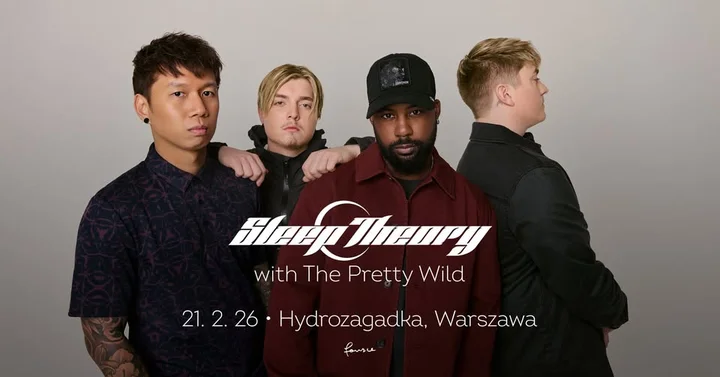 Grafika promocyjna wydarzenia Sleep Theory w Warszawie — koncert 21 lutego 2026