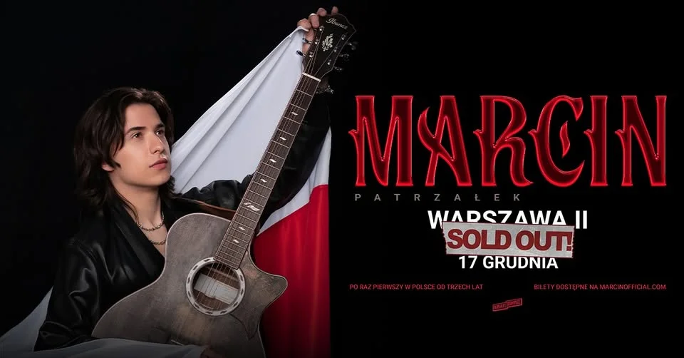 Grafika promocyjna wydarzenia Marcin Patrzałek w Palladium w Warszawie – wyprzedany koncert 17 grudnia 2026