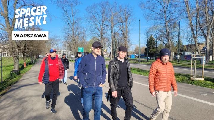 Grafika promocyjna wydarzenia Spacer Męski WARSZAWA — poranny spacer dla zdrowia i rozmowy