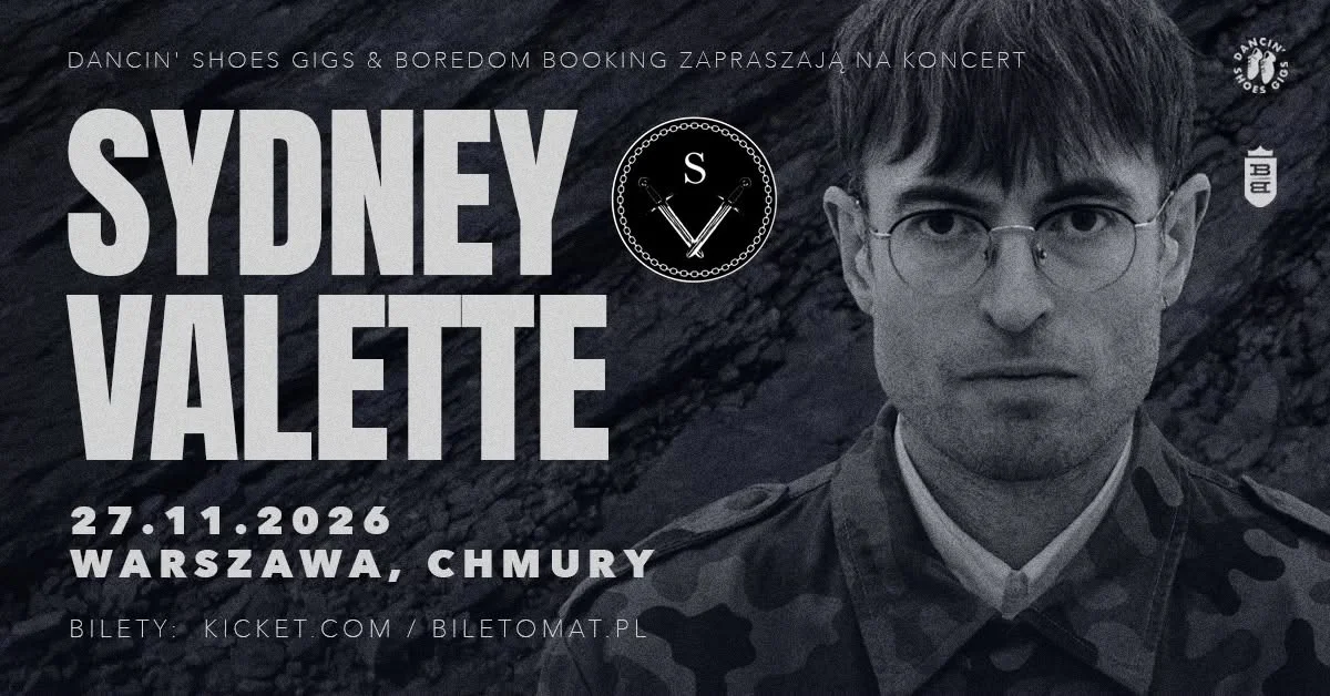 Grafika promocyjna wydarzenia Sydney Valette koncert w Warszawie