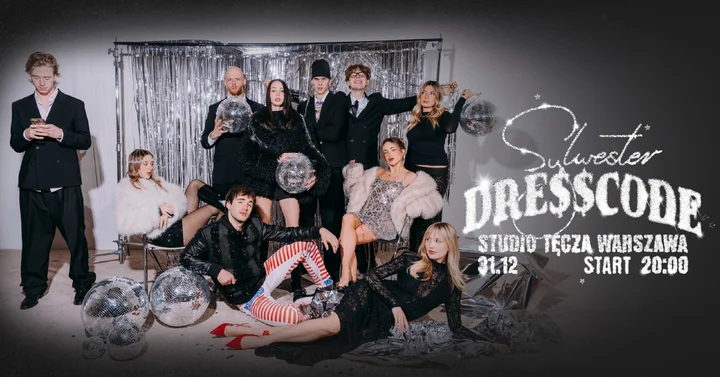 Grafika promocyjna wydarzenia Sylwester DRE$$CODE w Warszawie — Studio Tęcza, 31 grudnia 2025