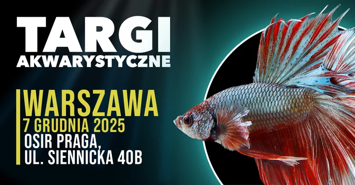 Grafika promocyjna wydarzenia Targi Akwarystyczne Warszawa – 7 grudnia 2025