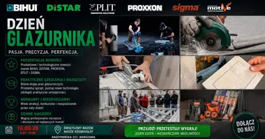 Grafika promocyjna wydarzenia Dzień Glazurnika – Warszawa, warsztaty i testy