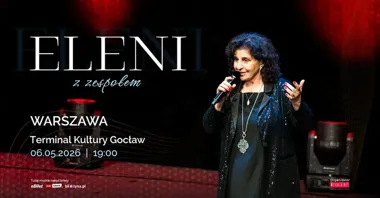Grafika promocyjna wydarzenia Eleni jubileuszowo w Warszawie — koncert z największymi przebojami