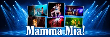 Grafika promocyjna wydarzenia Epicki koncert na żywo „MAMMA MIA!” w Warszawie