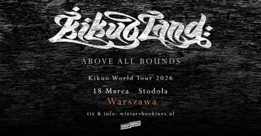 Grafika promocyjna wydarzenia KIKUO w Warszawie — 18 marca 2026 w klubie Stodoła