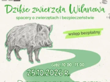Dziki, lisy i borsuki – plakat spaceru w Wilanowie