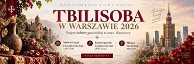 Grafika promocyjna wydarzenia Tbilisoba w Warszawie 2026