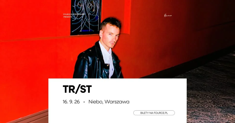 Grafika promocyjna wydarzenia TR/ST – koncert w Warszawie