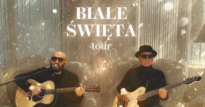 Grafika promocyjna wydarzenia KOMBII — „Białe Święta” w Warszawie