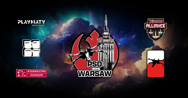 Obrazek przedstawia grafikę promocyjną wydarzenia Turniej X-Wing w Warszawie – Warszawa PSO (13–14 września 2025)